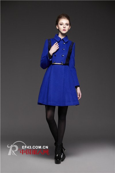 JZ玖姿2013冬装最新款图片 冬日里的湖水蓝