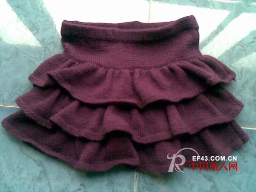 手工针织蛋糕裙的织法是详解