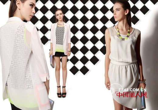 2014春夏女装新品  撞色搭配带来强大视觉冲击力