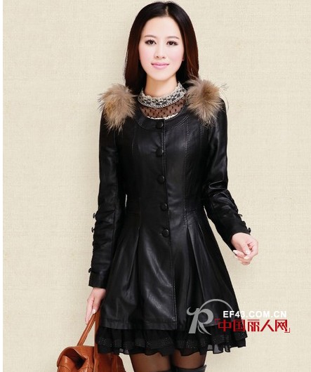 中长款羽绒服以及PU皮外套显瘦搭配法