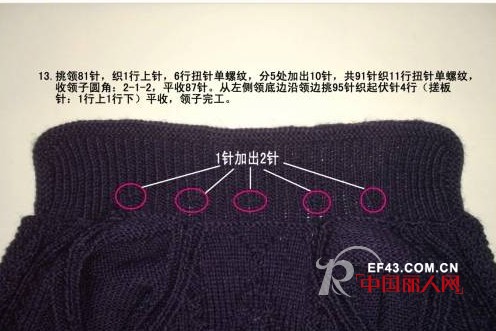 炫紫女童开衫毛衣编织花样图解