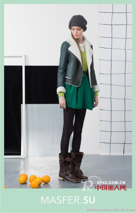 Masfer SU冬装新款大衣 混搭女王爱出“色”