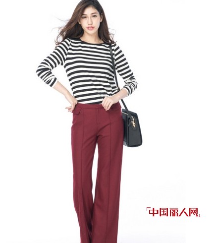 休闲裤之阔腿裤系列 微喇的阔腿裤搭配