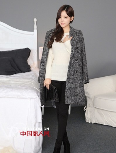 大骨架女生冬天穿衣搭配 翻领大衣最显瘦