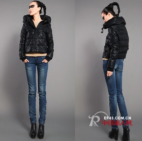 毛领花色长款羽绒服 各款羽绒服搭配