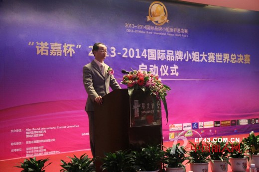 迪芬娜集团董事长秦群生先生出席2013-2014国际品牌小姐（世界）总决赛新闻发布会
