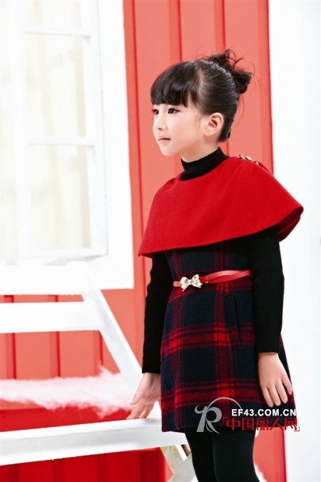 米芝儿时尚童装冬季红与黑 打造经典新年装