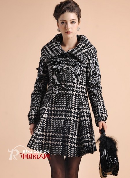 永恒颜色女装 时尚格纹闪耀闪耀优雅复古风