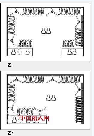 服装陈列:衣架和衣钩朝向哪边挂?(图)