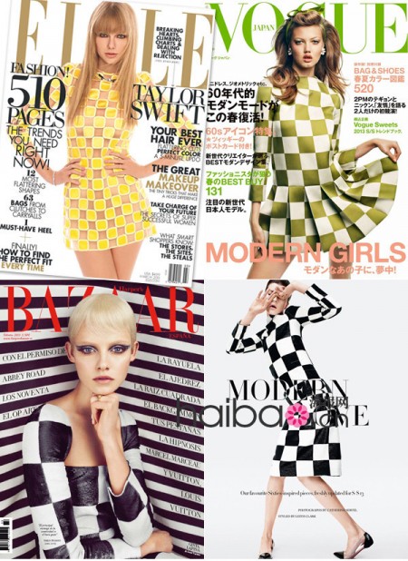 LV棋盘格继续走红 封面大片上不停