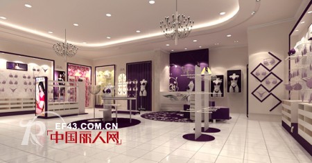香港体会内衣形象店  浪漫紫色氛围让消费者更亲近