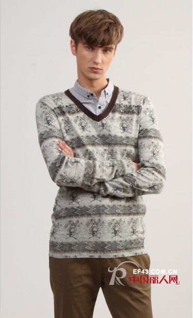 马克华菲男装春款 凌乱针织衫穿出潮流朋克味