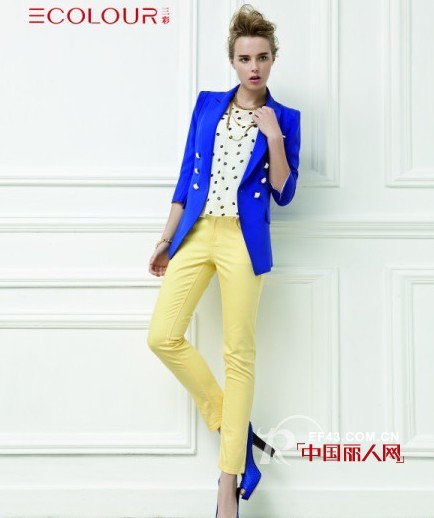 三COLOUR女装2013春视觉冲击  强烈的色彩迷阵