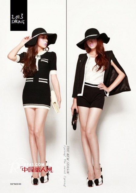 dotacoko女装2013春夏  黑白时尚演绎极简品味