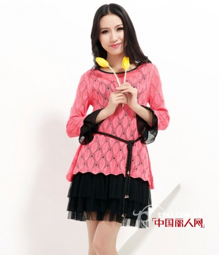 郁香菲春装新品  甜美针织一针一线勾勒时尚风情
