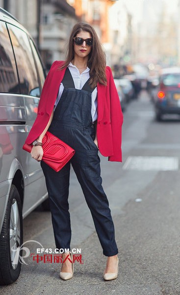 围裙衫时尚变革引围观 街拍潮人都做“妙厨娘”