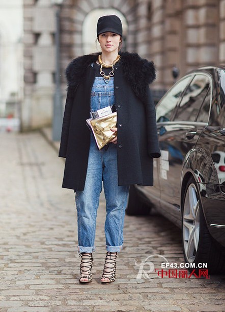 围裙衫时尚变革引围观 街拍潮人都做“妙厨娘”