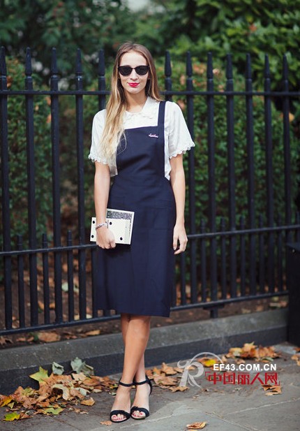 围裙衫时尚变革引围观 街拍潮人都做“妙厨娘”