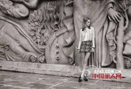 超模伊娃·唐尼(Eva Downey)绝美演绎Elle杂志罗马尼亚4月刊