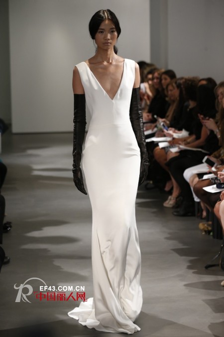 Vera Wang2014春季婚纱系列的发布会 演绎黑白风