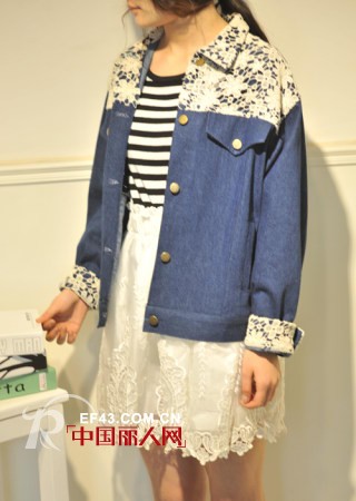 休闲牛仔小外套 就做小清新