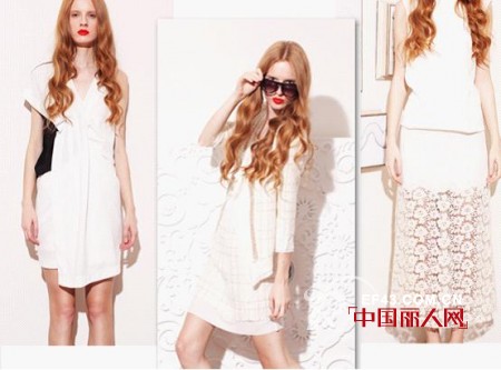 连奴A/E时尚女装之白色连衣裙  夏季街拍最IN单品
