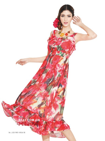 古舞花色时尚女装 只做女神喜爱的花裙子