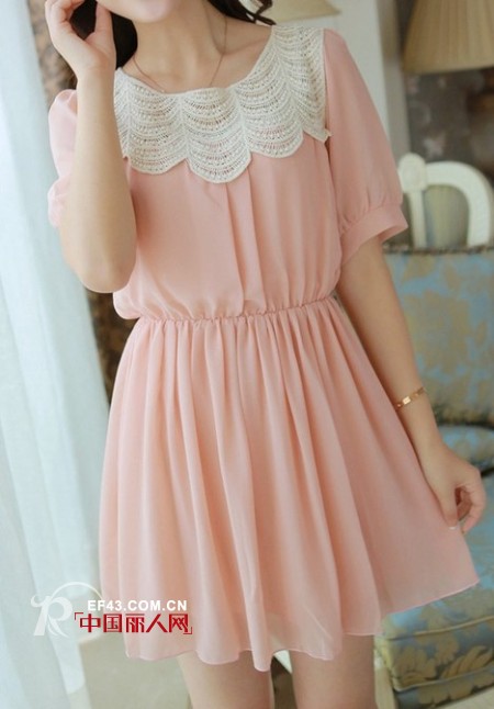 胖姑娘穿搭优雅连衣裙修身显瘦