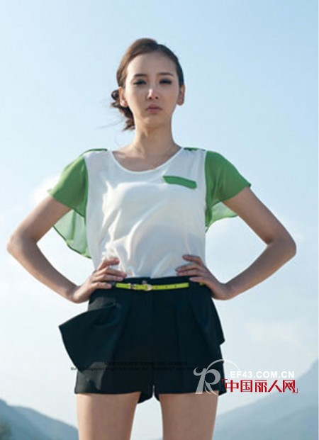 蜜西娅时尚女装 雪纺搭配短裤打造俏皮小女人