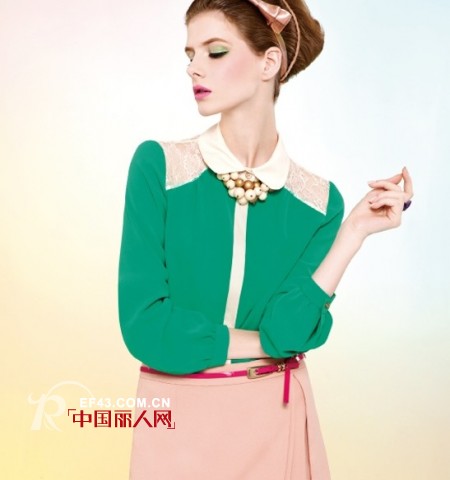 欧美范小清新搭配 雅轩菲格女装夏季新款