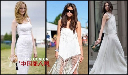 夏日白色纯色裙子受宠 教你清凉一夏