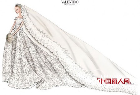 瑞典公主大婚当天 身穿华伦天奴亲自设计婚纱大放光彩