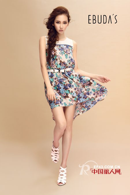 印花连衣裙 齐聚依步达女装2013夏季新款