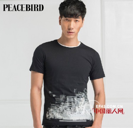 太平鸟男装夏季新品 演绎纯粹黑白格调