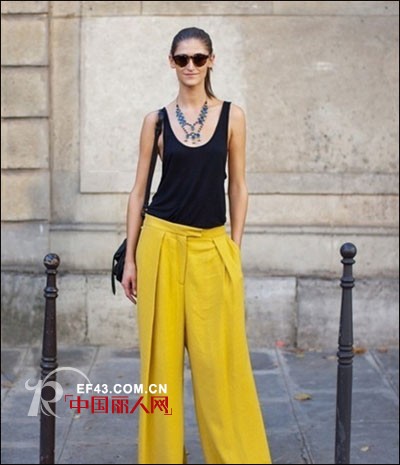 夏季长裤实用巧搭显高挑 约会战胜装