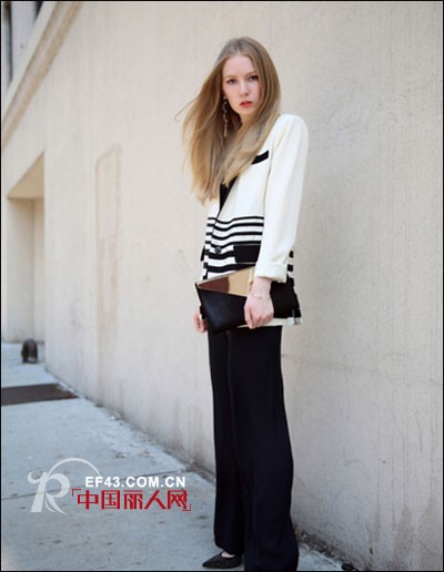 夏季长裤实用巧搭显高挑 约会战胜装