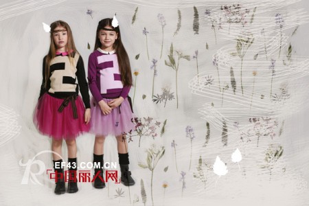 芬迪Fendi品牌童装 2013秋冬童装系列广告大片抢占流行趋势