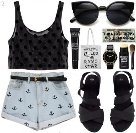 短打+高腰短裤 一秒变身高挑妹