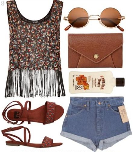 短打+高腰短裤 一秒变身高挑妹