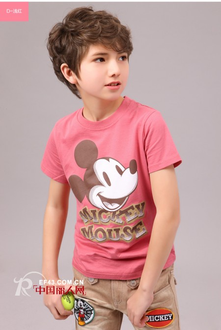 迪士尼童装 可爱米奇印花T恤 夏日童趣不断