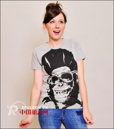 graniph休闲时尚 庞克大猩猩新品T恤