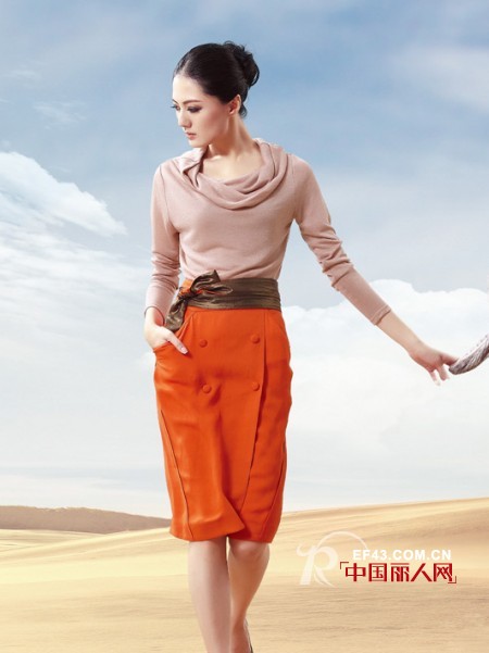 NEWFOUND纽方女装夏季高腰过膝包臀裙 秀出完美曲线