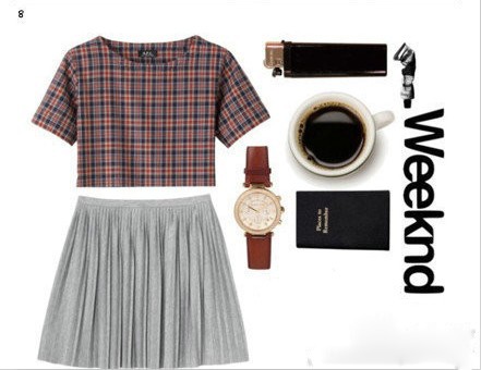 英伦风百褶裙 学院装扮必备单品