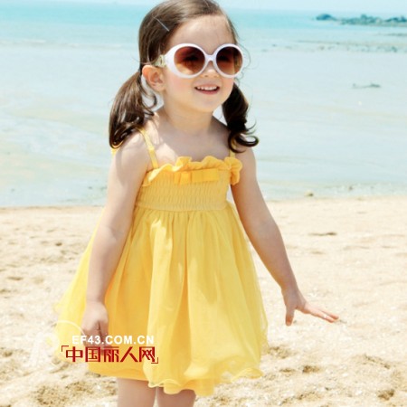 轻柔网纱吊带公主裙  夏天做一个清凉美丽小公主