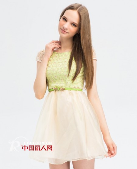 九美风尚欧根纱连衣裙  炎热夏天带来丝丝凉意