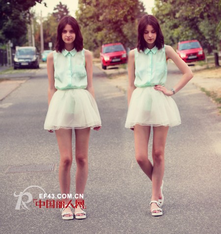 夏季薄荷绿 小清新look妆点夏日
