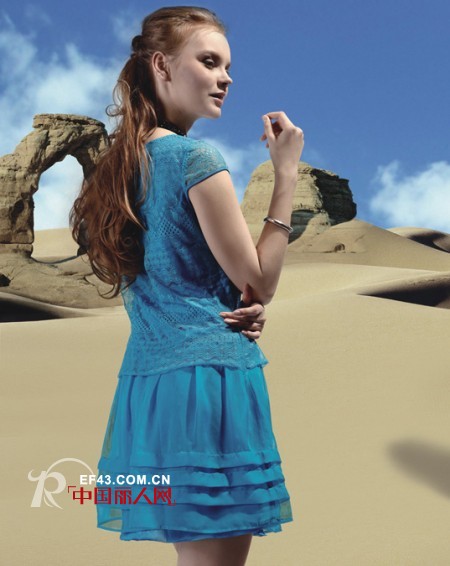 Olisi欧力丝夏季纯净天蓝色清凉上阵