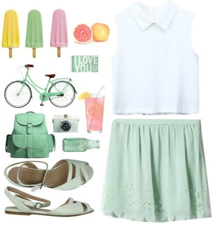 夏季冰爽活力搭配——薄荷绿来袭