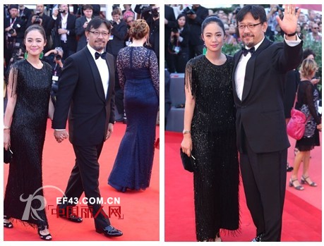 姜文携i-baby代言人周韵,威尼斯电影节秀恩爱