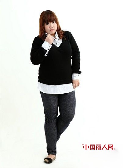 胖女孩用颜色打造显瘦穿衣效果